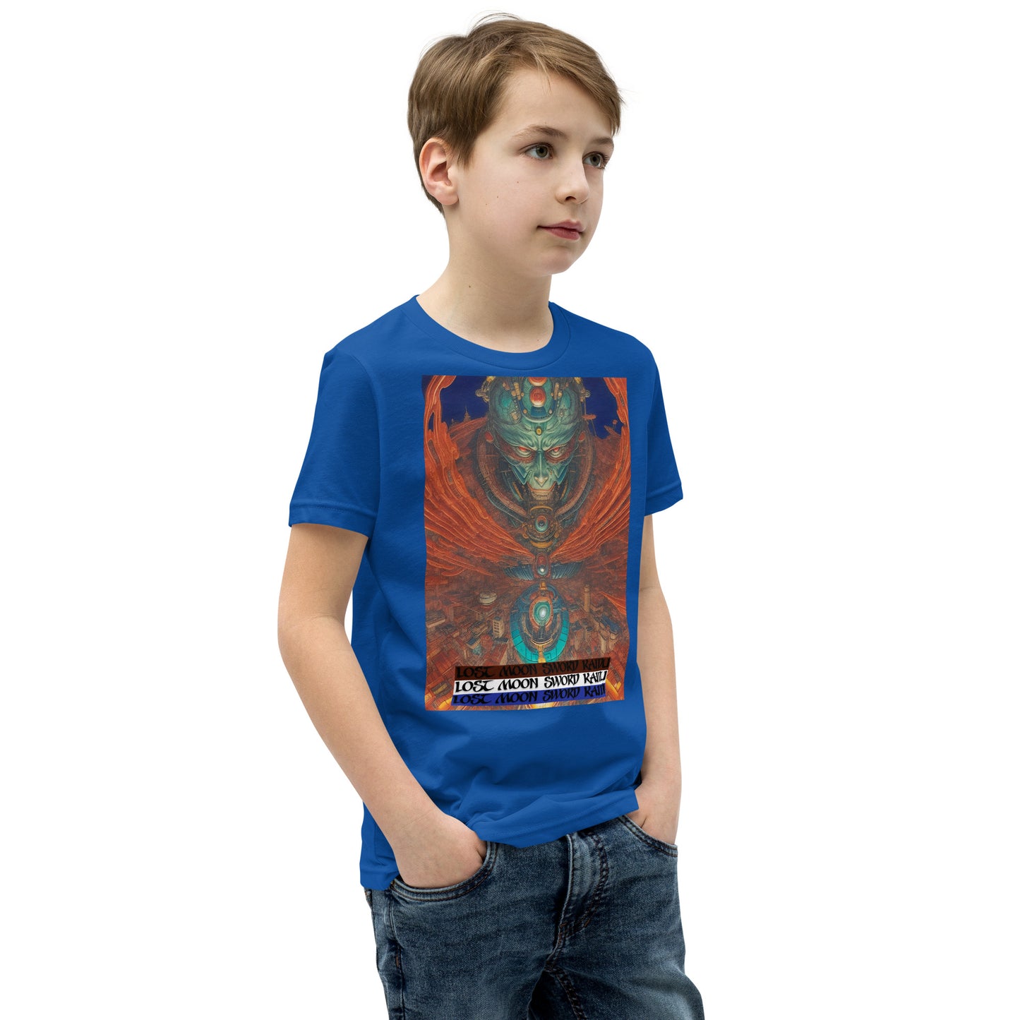 Youth Short Sleeve T-Shirt. Collection - Lost Moon Sword Kaidu, Design - ANDRBEL STUDIO