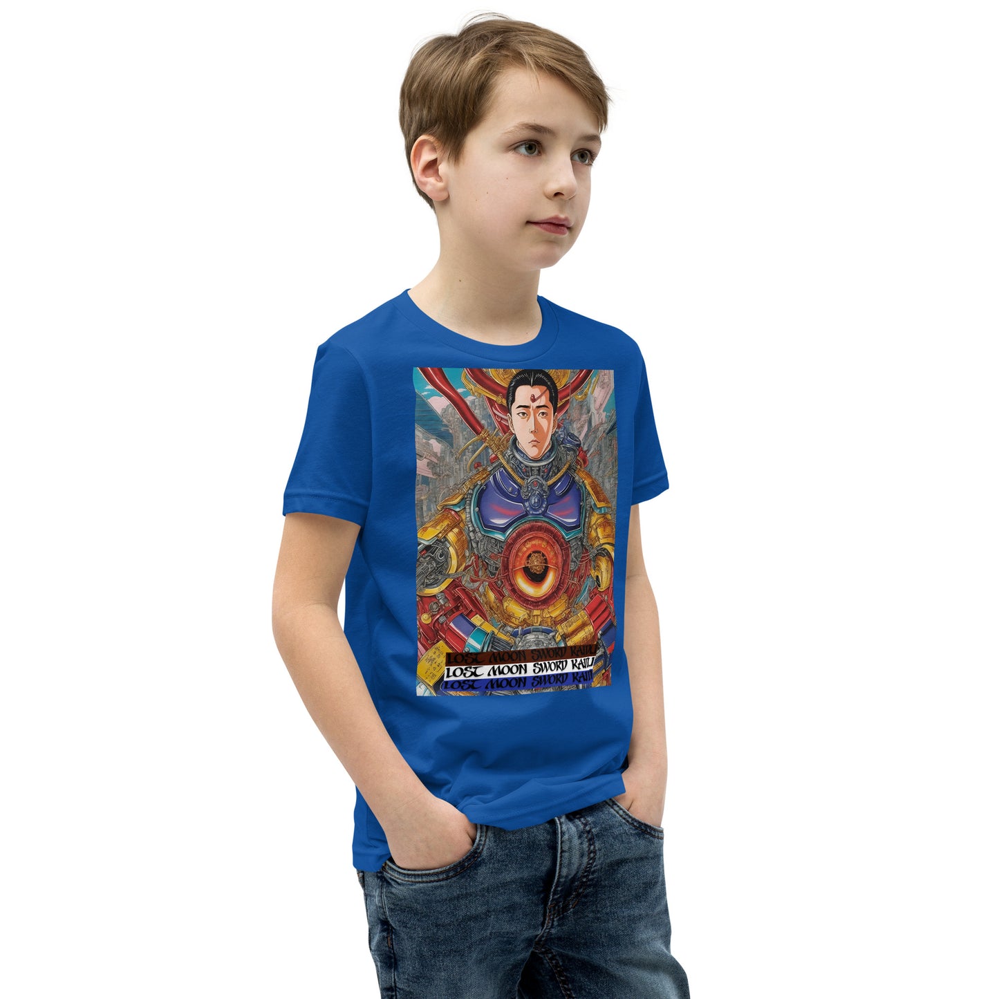 Youth Short Sleeve T-Shirt. Collection - Lost Moon Sword Kaidu, Design - ANDRBEL STUDIO
