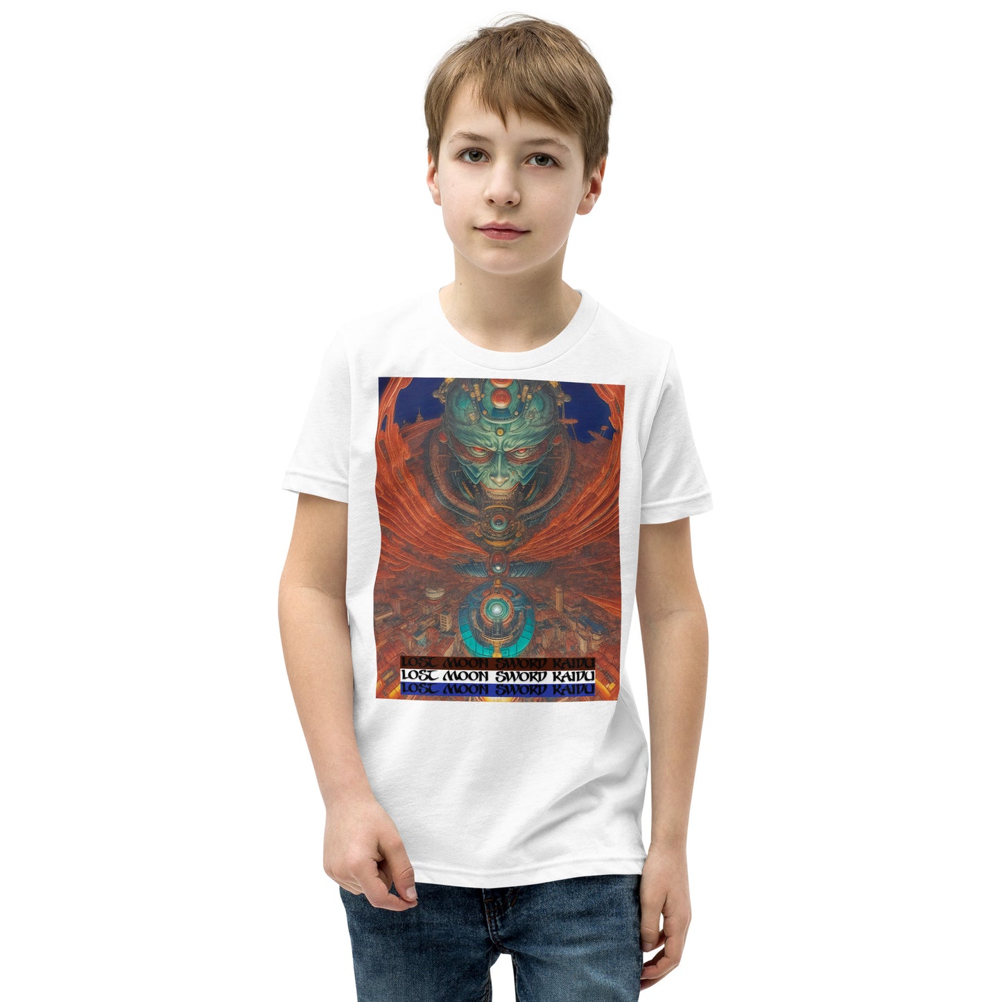 Youth Short Sleeve T-Shirt. Collection - Lost Moon Sword Kaidu, Design - ANDRBEL STUDIO