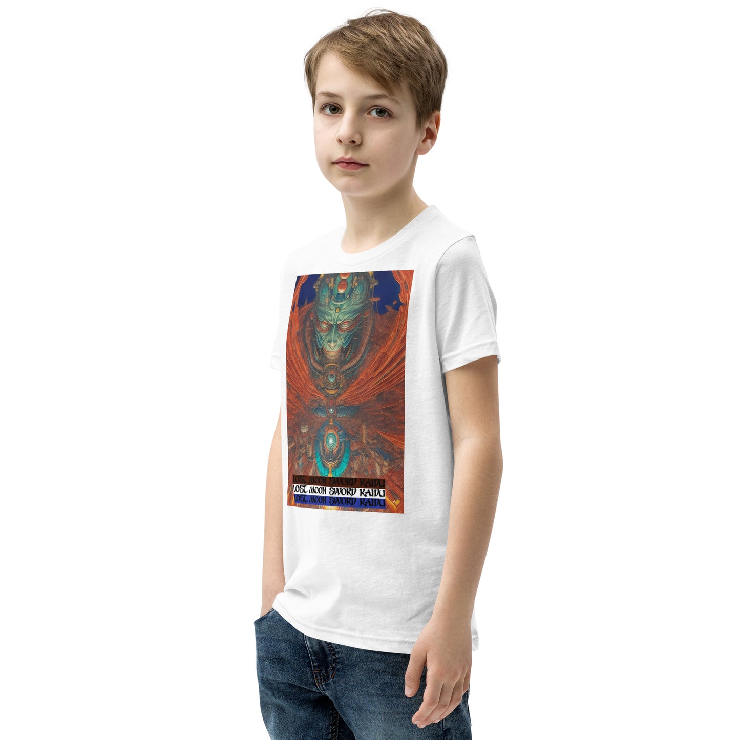Youth Short Sleeve T-Shirt. Collection - Lost Moon Sword Kaidu, Design - ANDRBEL STUDIO