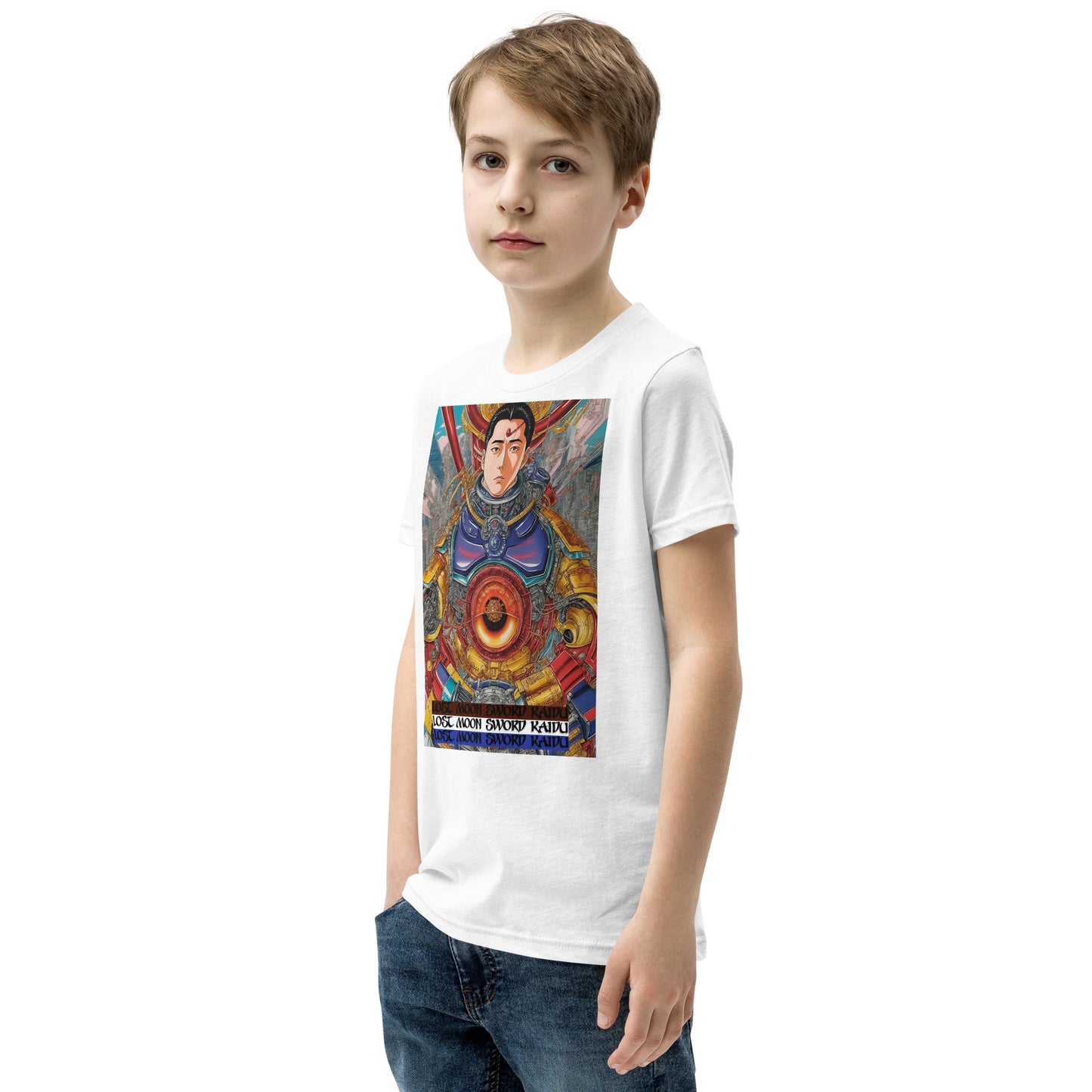 Youth Short Sleeve T-Shirt. Collection - Lost Moon Sword Kaidu, Design - ANDRBEL STUDIO