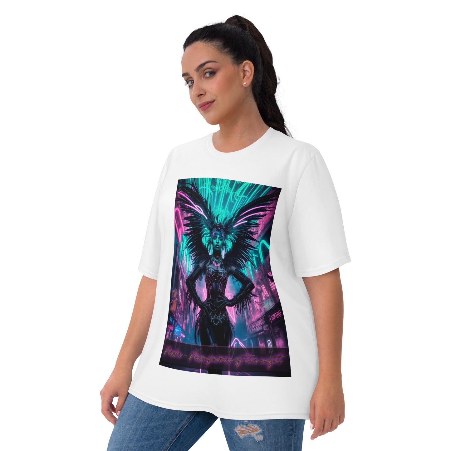 Women's T-shirt, Collection - Neoka-Neon fairies of the night, Design - ANDRBEL STUDIO