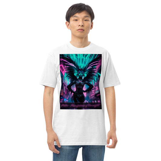 Men’s premium heavyweight tee, Collection - Neoka-Neon fairies of the night, Design - ANDRBEL STUDIO