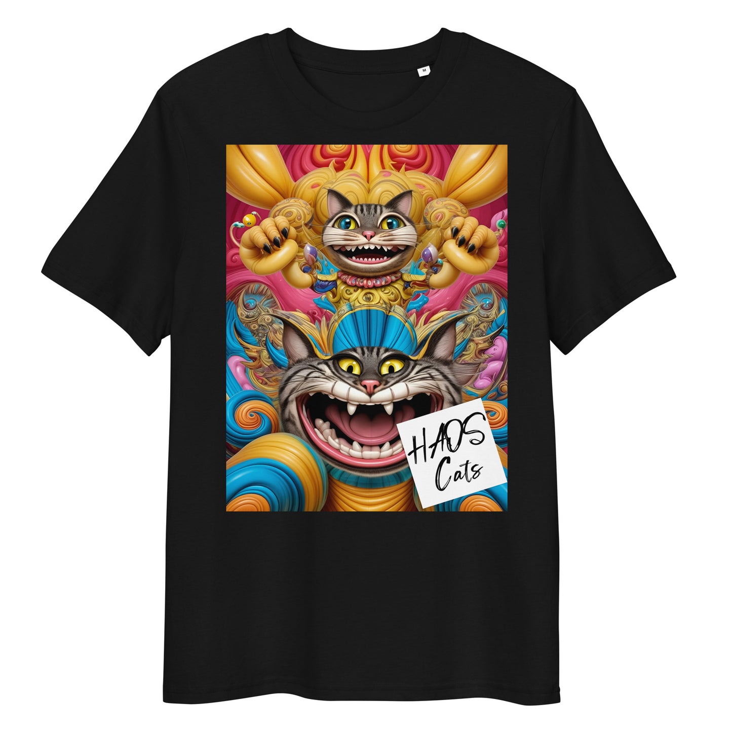 Unisex organic cotton t-shirt. Collection - HAOS Cats, Design - ANDRBEL STUDIO