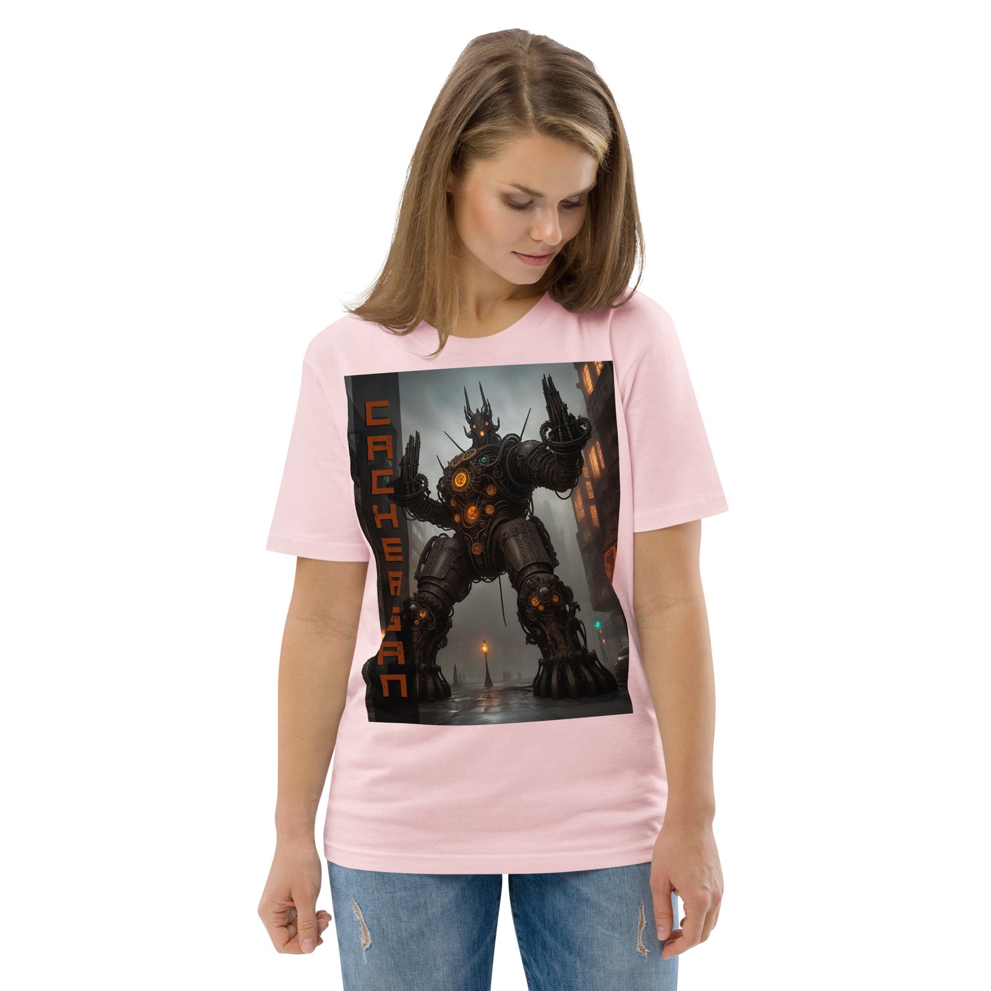 Unisex organic cotton t-shirt. Collection - Cachergan, Design - ANDRBEL STUDIO