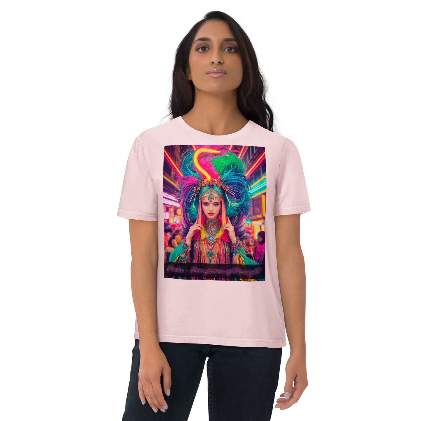 Unisex organic cotton t-shirt. Collection - Neoka-Neon fairies of the night, Design - ANDRBEL STUDIO
