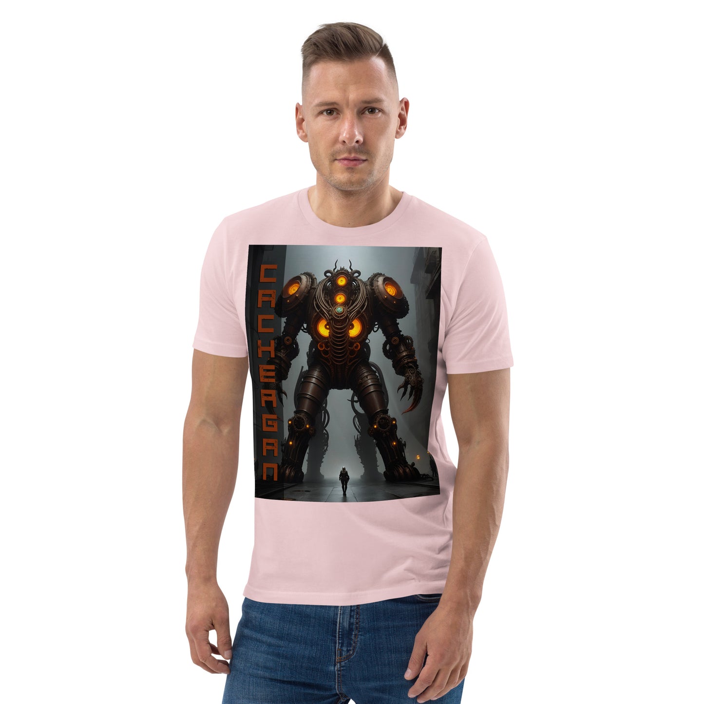 T-shirt unisex in cotone biologico. Collezione - Cachergan, Design - ANDRBEL STUDIO