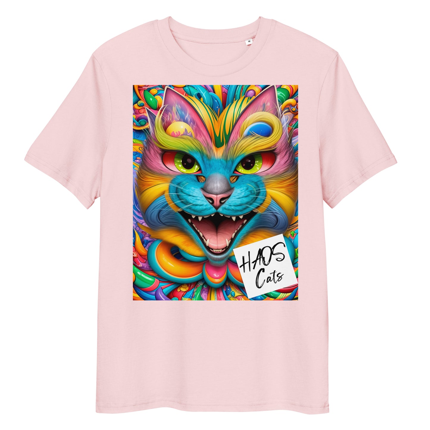 Unisex organic cotton t-shirt. Collection - HAOS Cats, Design - ANDRBEL STUDIO