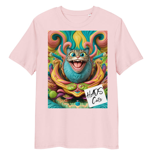 Unisex organic cotton t-shirt. Collection - HAOS Cats, Design - ANDRBEL STUDIO