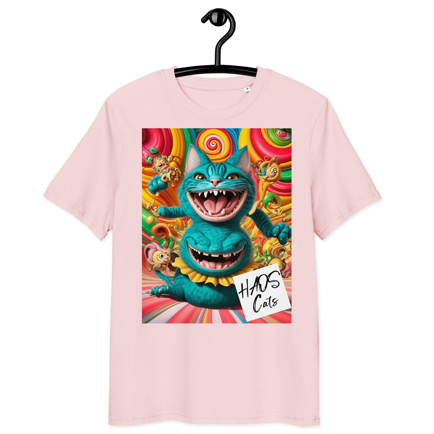 Unisex organic cotton t-shirt. Collection - HAOS Cats, Design - ANDRBEL STUDIO