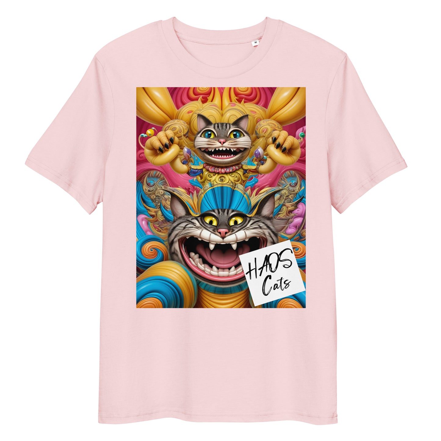Unisex organic cotton t-shirt. Collection - HAOS Cats, Design - ANDRBEL STUDIO