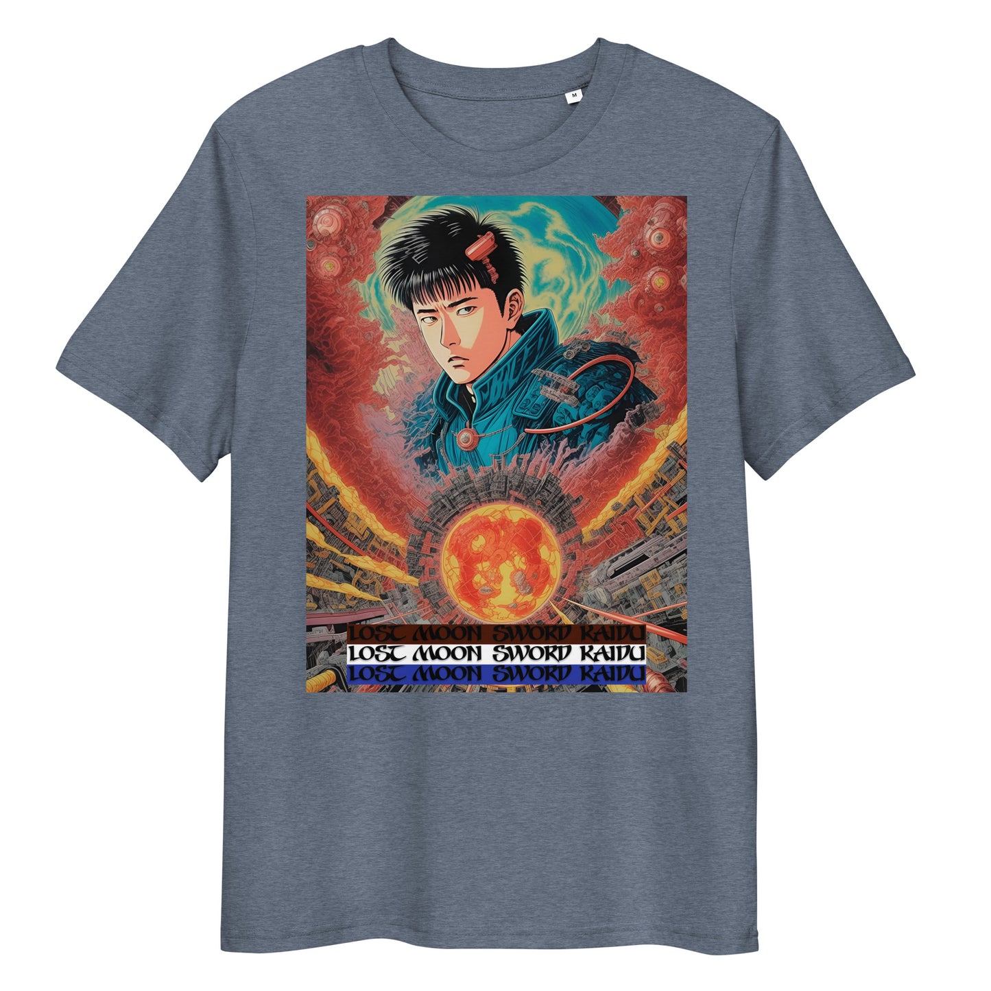 Unisex organic cotton t-shirt. Collection - Lost Moon Sword Kaidu, Design - ANDRBEL STUDIO