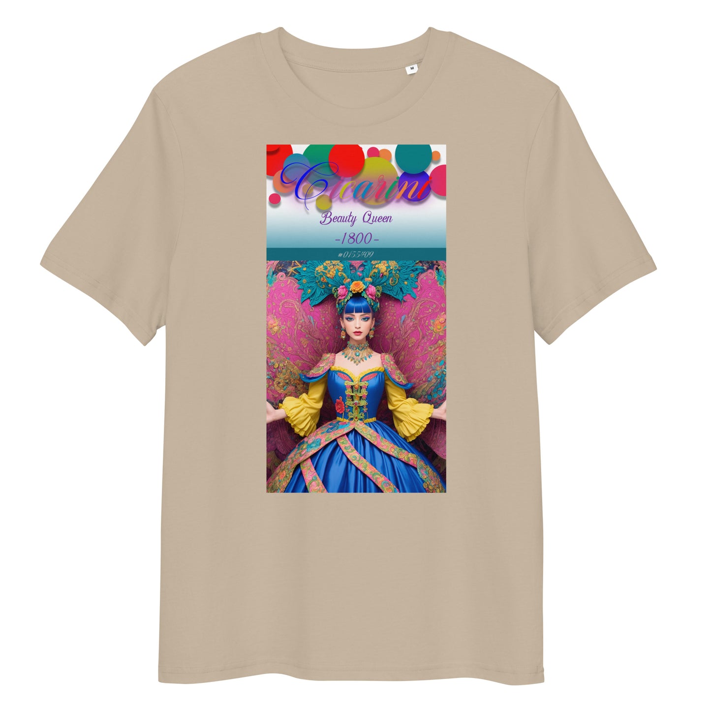 Unisex organic cotton t-shirt. Collection - Cicarini, Design - ANDRBEL STUDIO