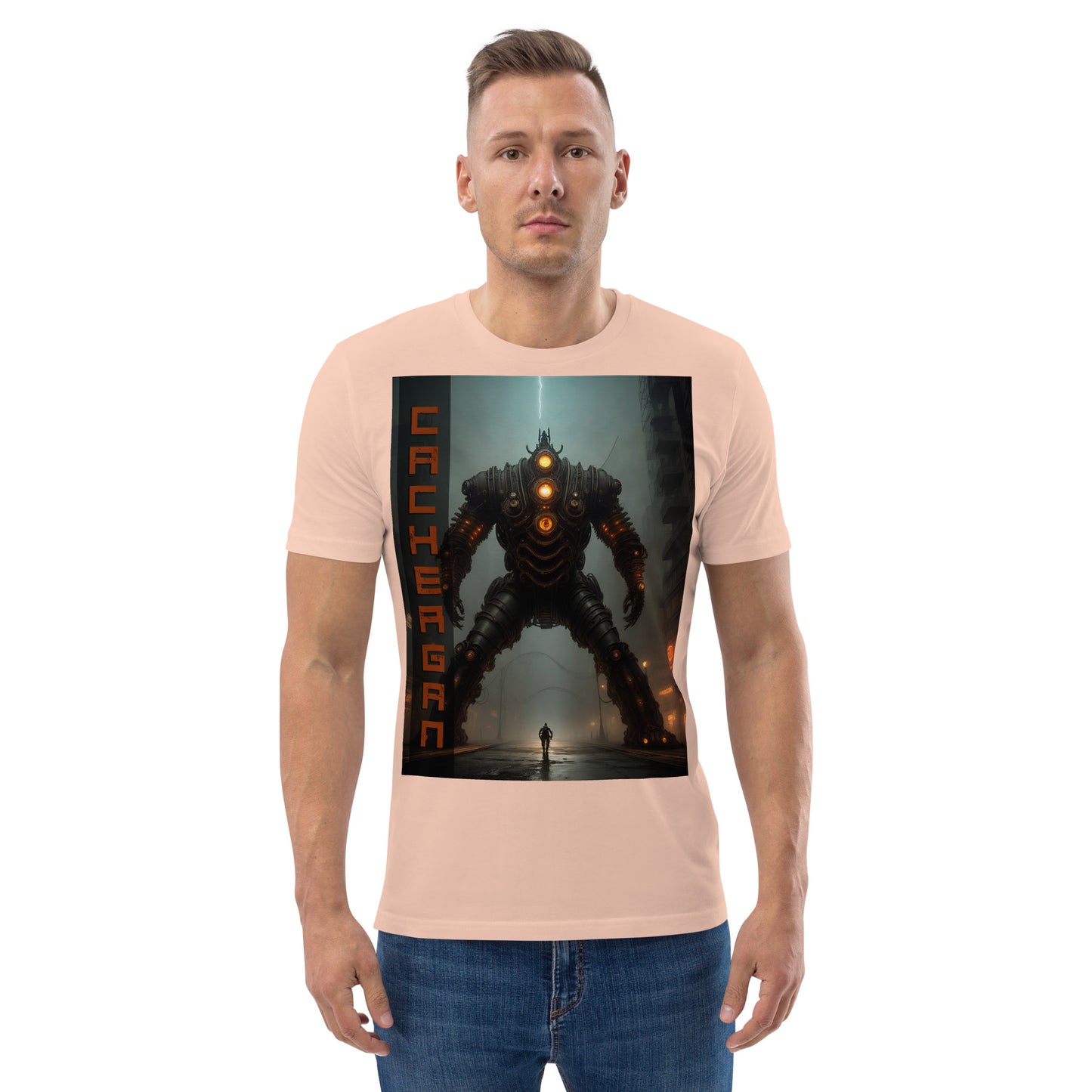 Unisex organic cotton t-shirt. Collection - Cachergan, Design - ANDRBEL STUDIO