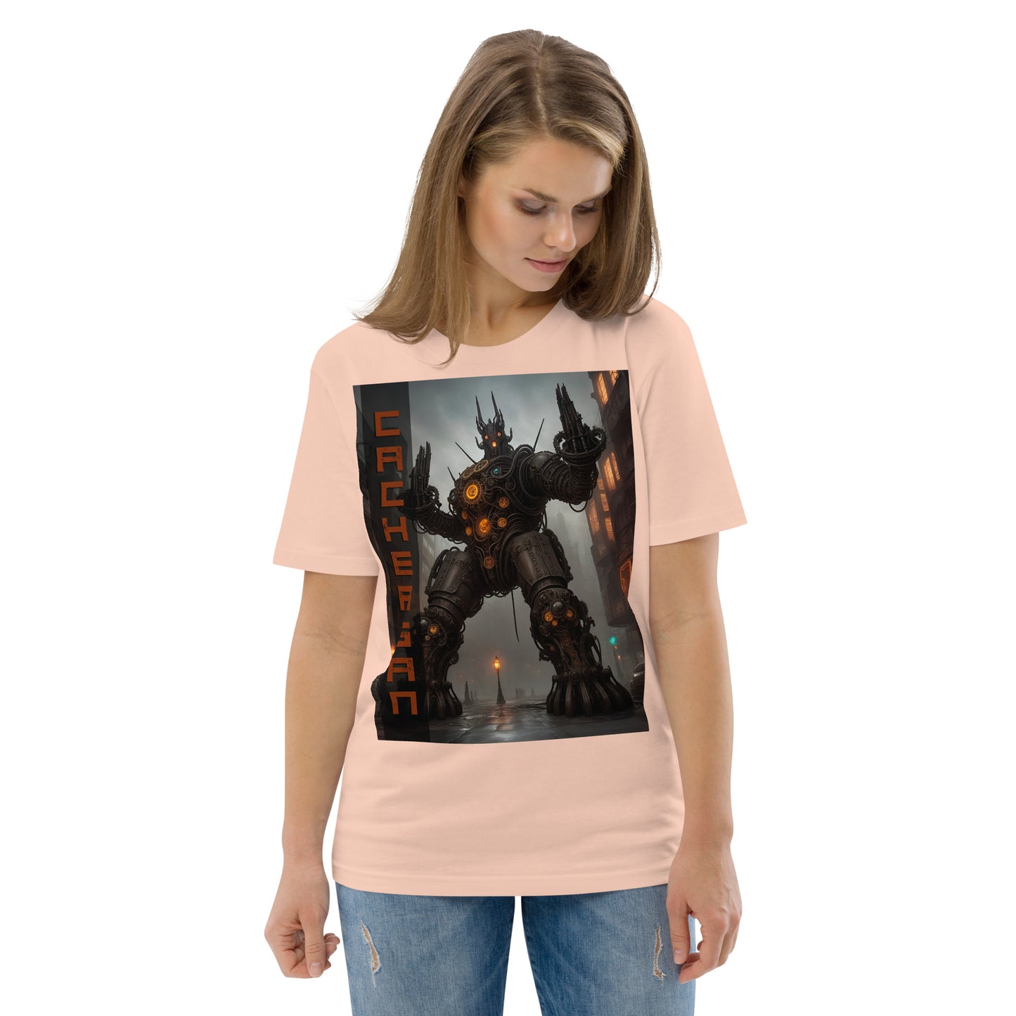 Unisex organic cotton t-shirt. Collection - Cachergan, Design - ANDRBEL STUDIO