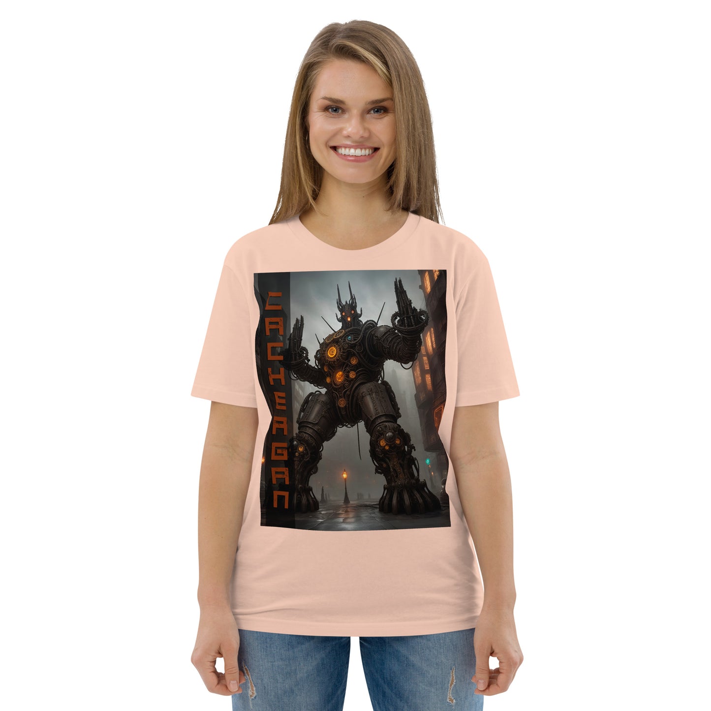 Unisex organic cotton t-shirt. Collection - Cachergan, Design - ANDRBEL STUDIO