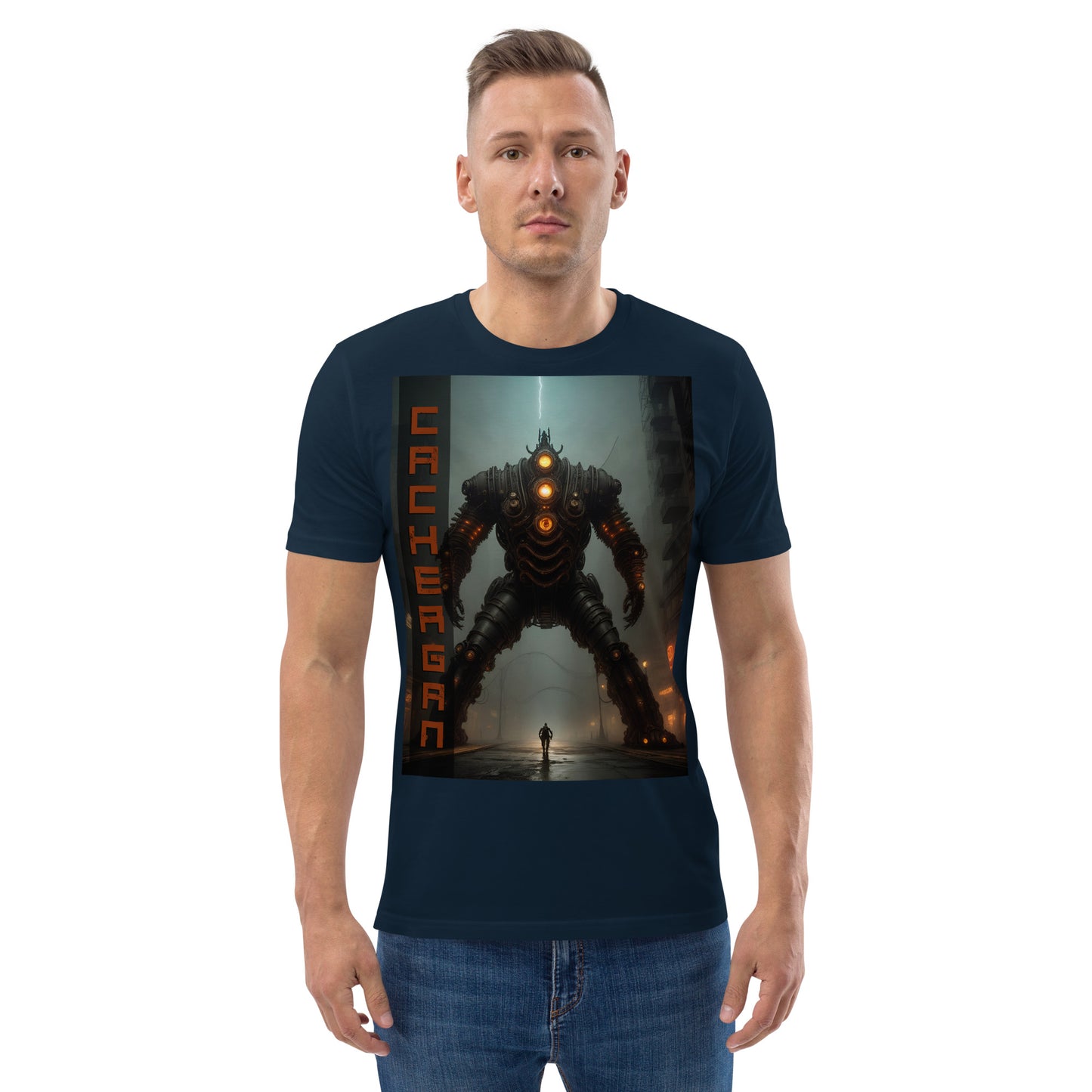 Unisex organic cotton t-shirt. Collection - Cachergan, Design - ANDRBEL STUDIO