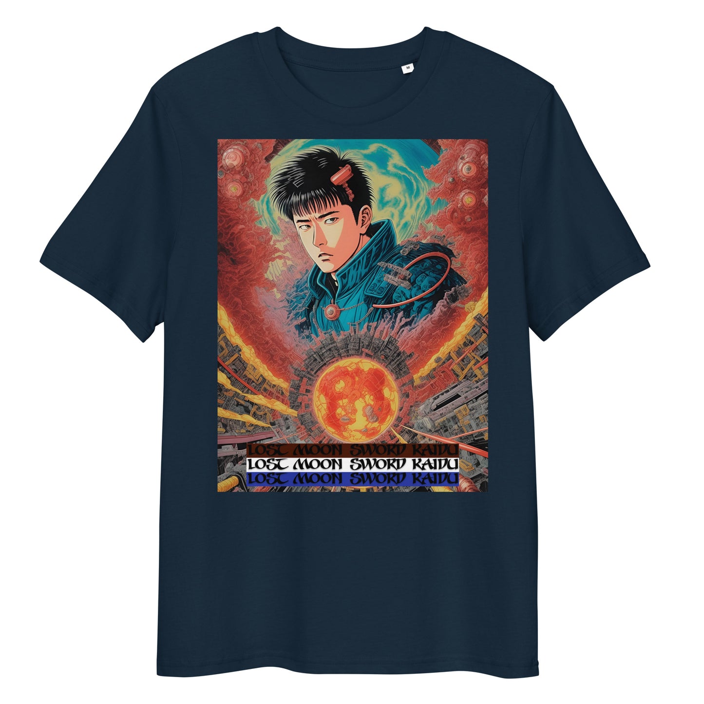 Unisex organic cotton t-shirt. Collection - Lost Moon Sword Kaidu, Design - ANDRBEL STUDIO