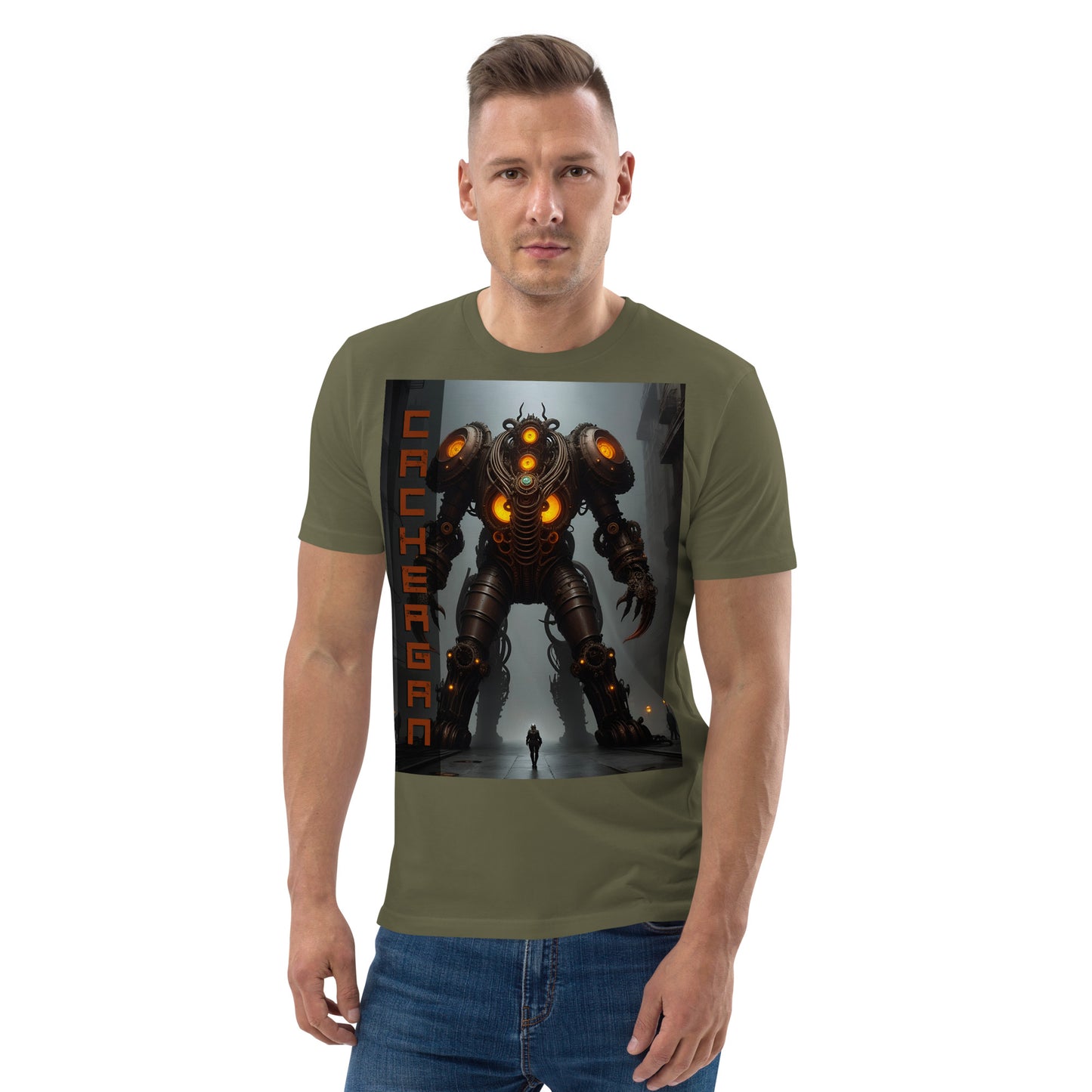 T-shirt unisex in cotone biologico. Collezione - Cachergan, Design - ANDRBEL STUDIO