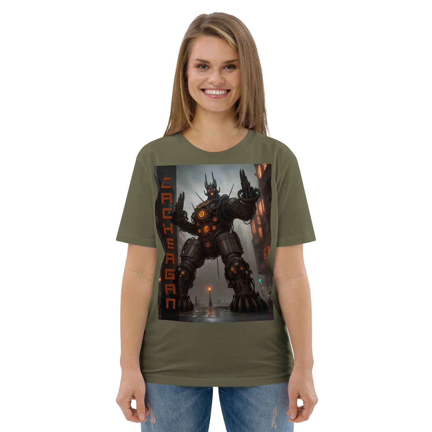 Unisex organic cotton t-shirt. Collection - Cachergan, Design - ANDRBEL STUDIO