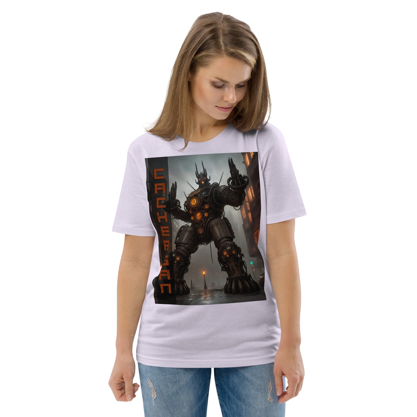 Unisex organic cotton t-shirt. Collection - Cachergan, Design - ANDRBEL STUDIO