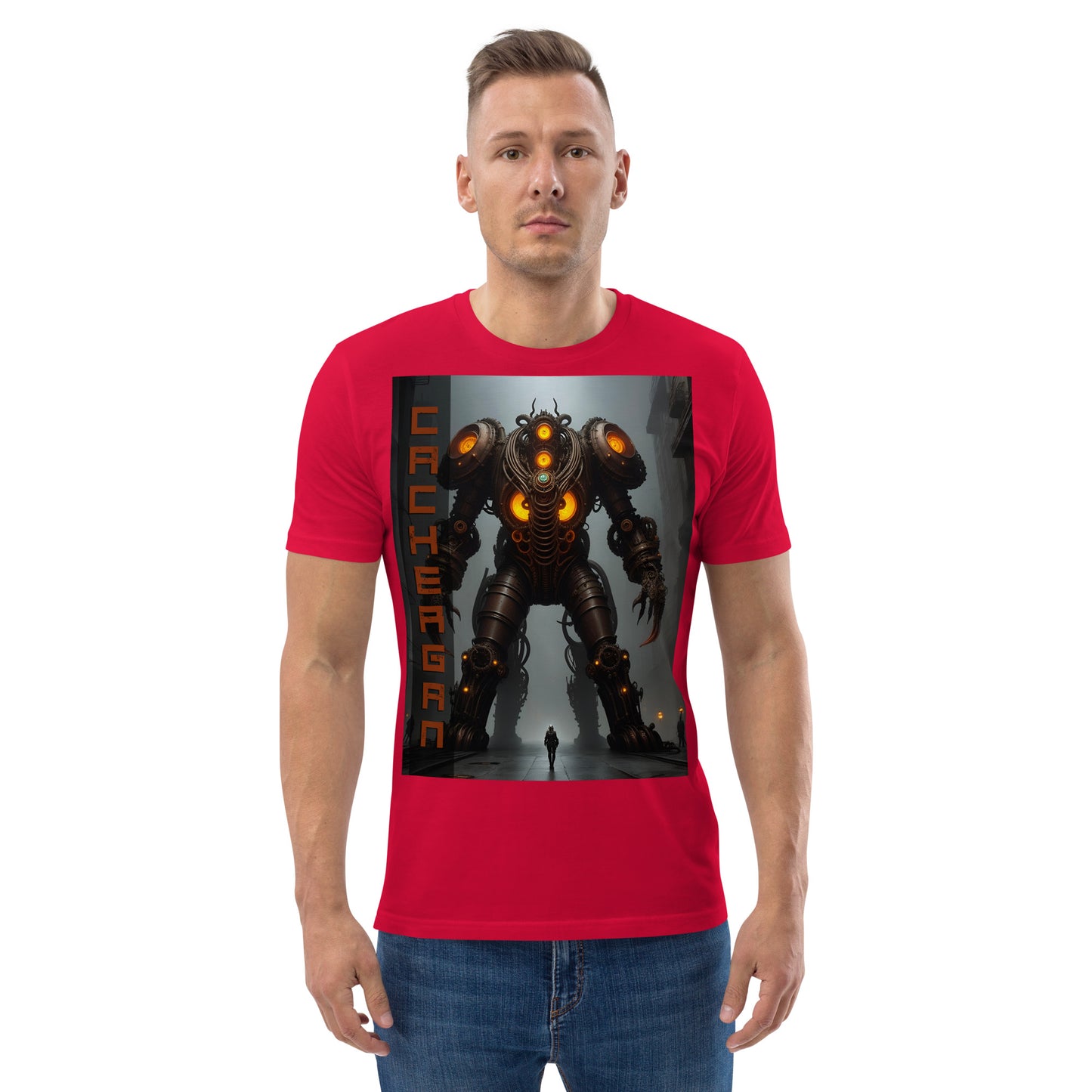 T-shirt unisex in cotone biologico. Collezione - Cachergan, Design - ANDRBEL STUDIO