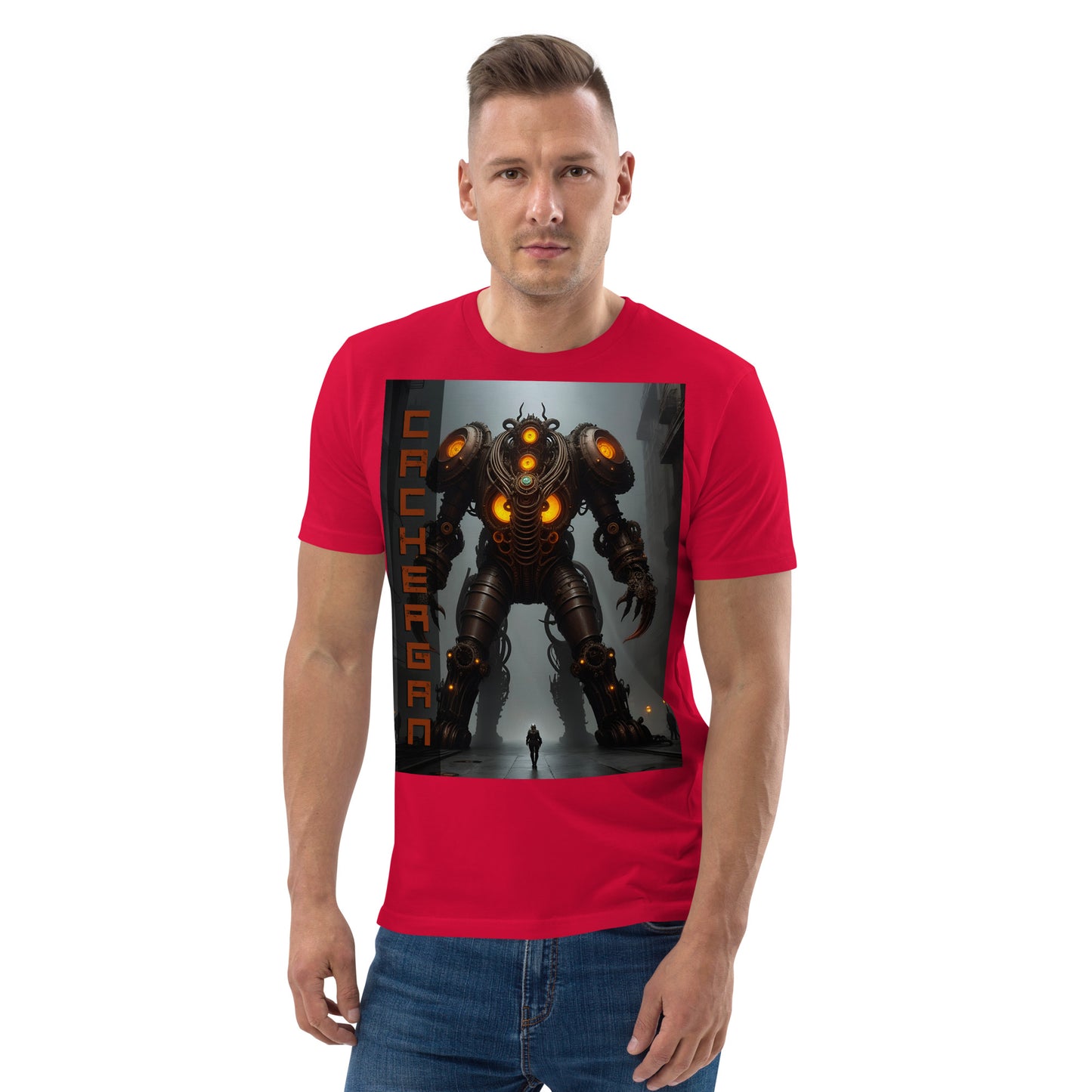 T-shirt unisex in cotone biologico. Collezione - Cachergan, Design - ANDRBEL STUDIO