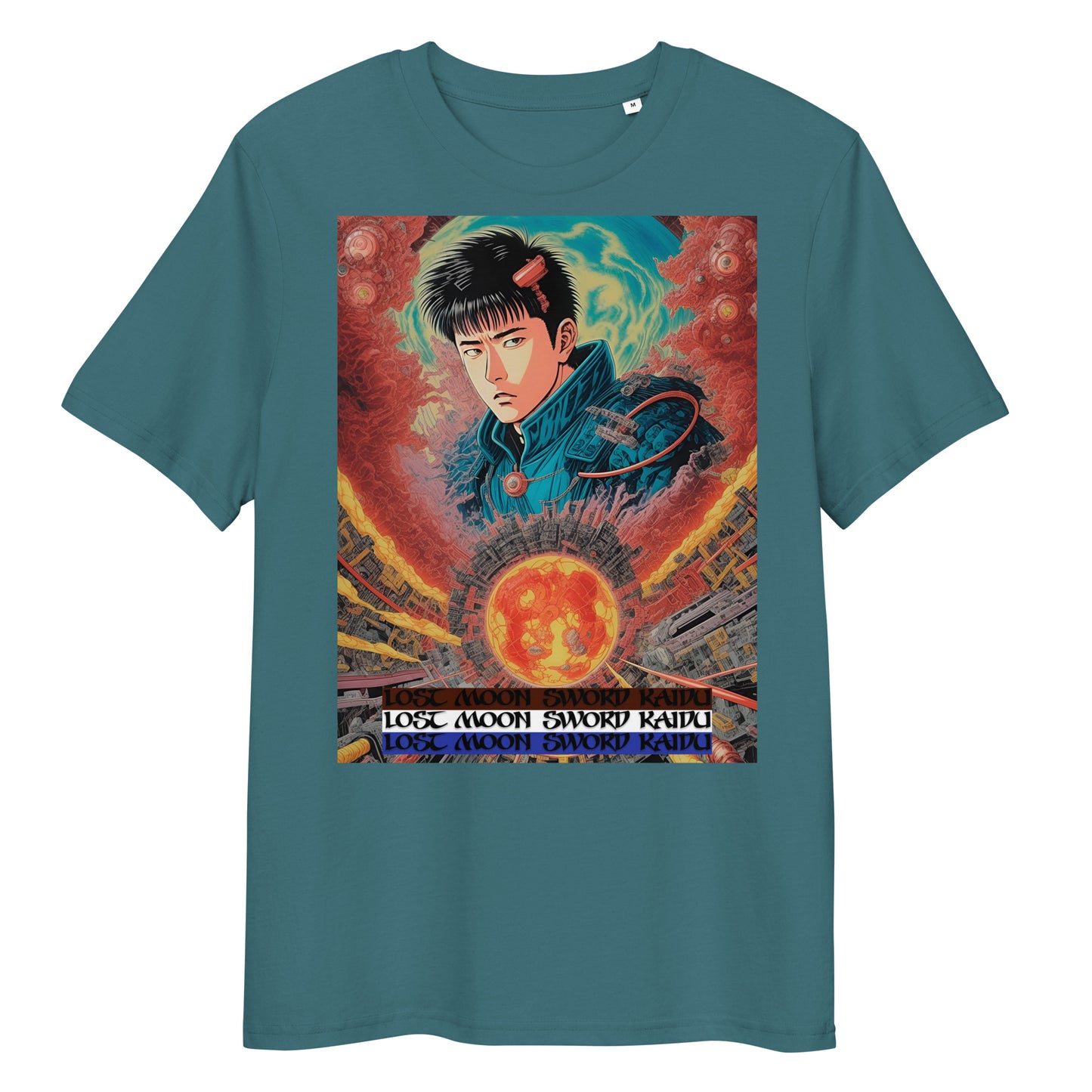 Unisex organic cotton t-shirt. Collection - Lost Moon Sword Kaidu, Design - ANDRBEL STUDIO
