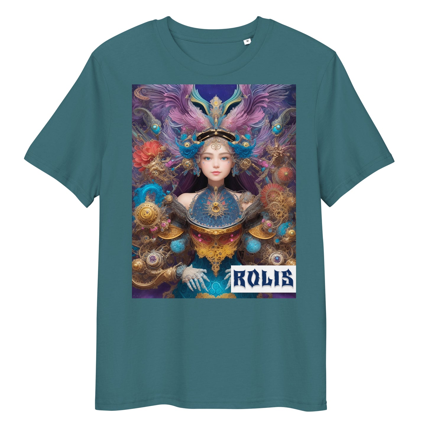 Unisex organic cotton t-shirt. Collection - ROLIS, Design - ANDRBEL STUDIO