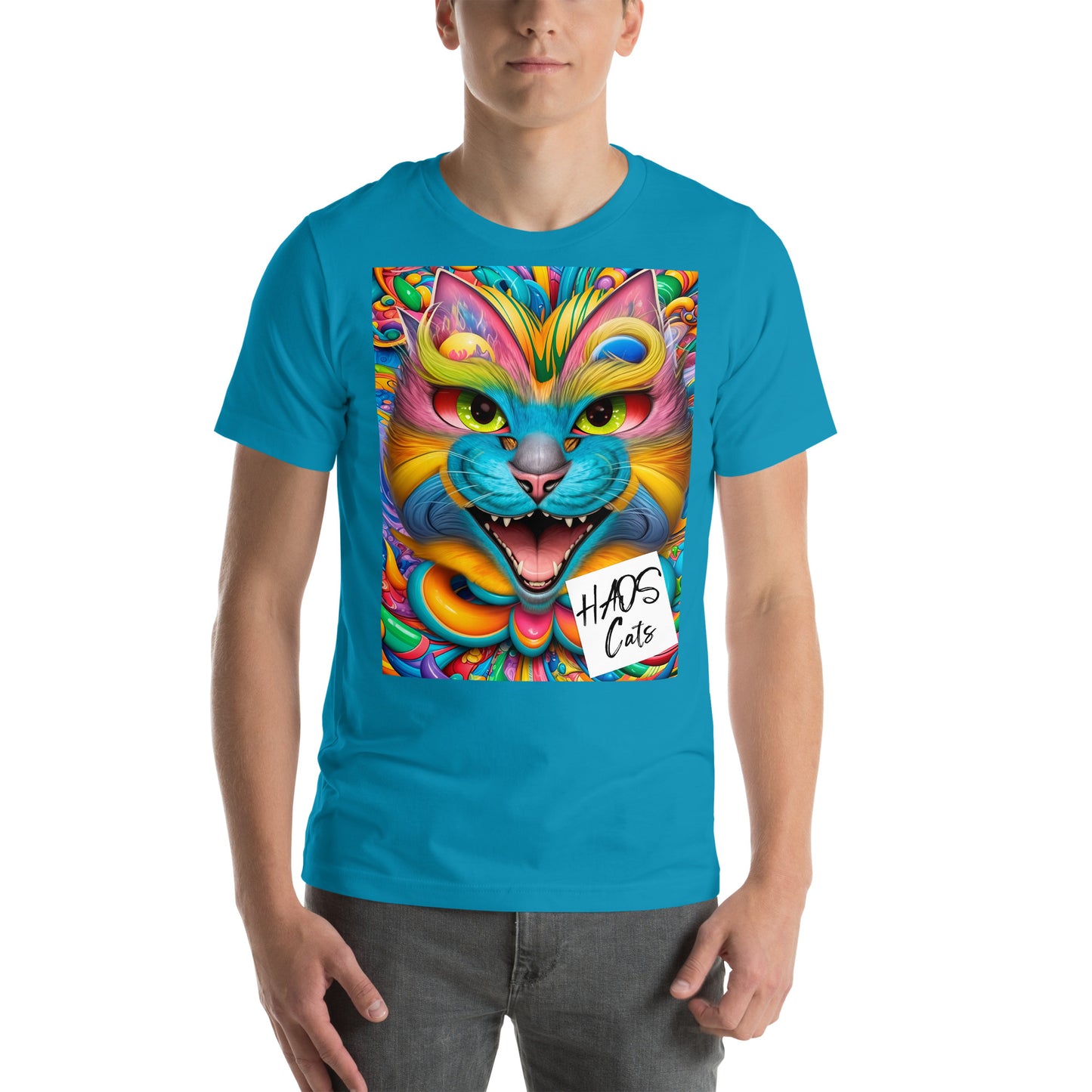 T-shirt unisex. Collezione - HAOS Cats, Design - ANDRBEL STUDIO