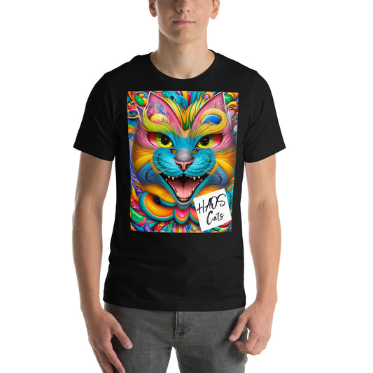 Unisex t-shirt. Collection - HAOS Cats, Design - ANDRBEL STUDIO