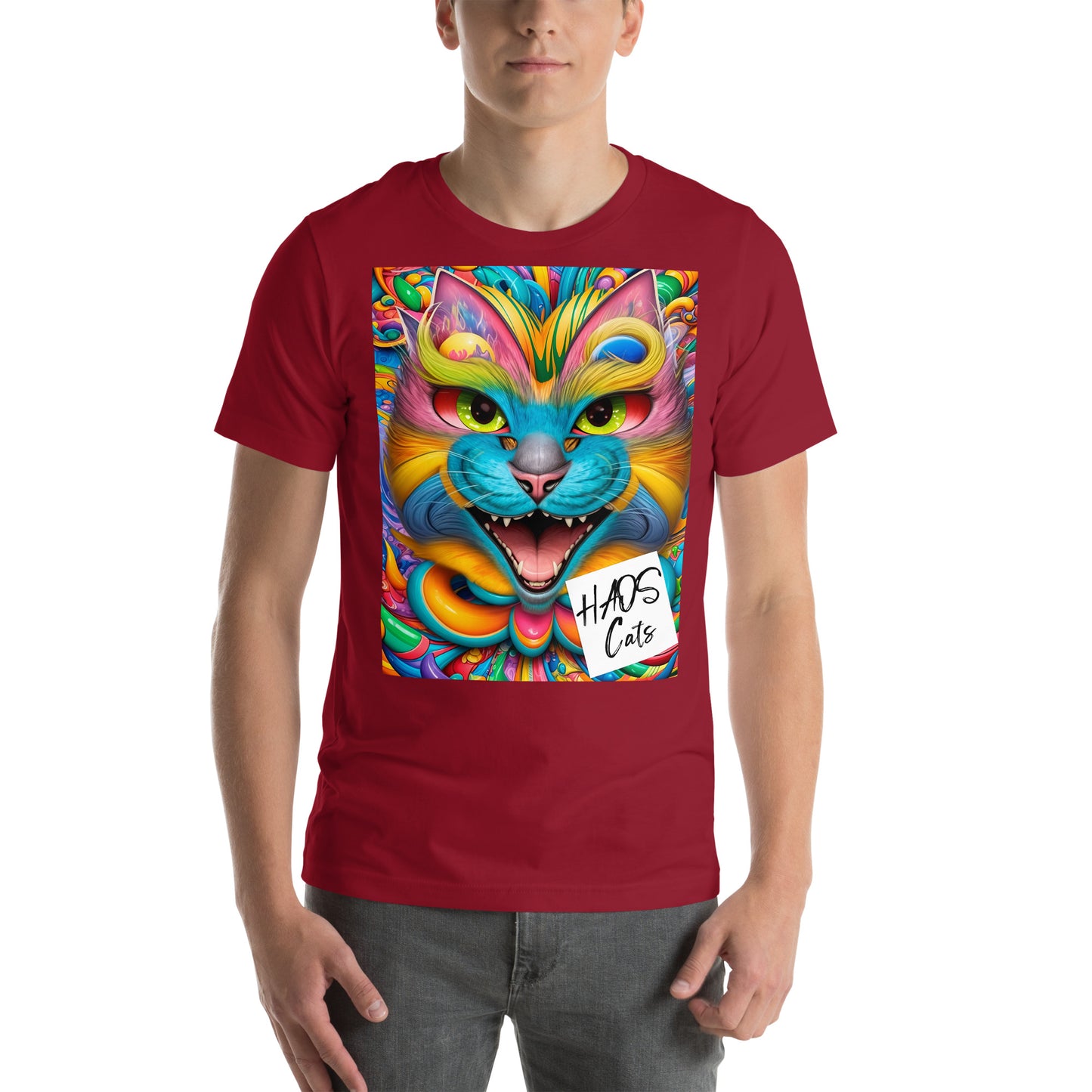 T-shirt unisex. Collezione - HAOS Cats, Design - ANDRBEL STUDIO