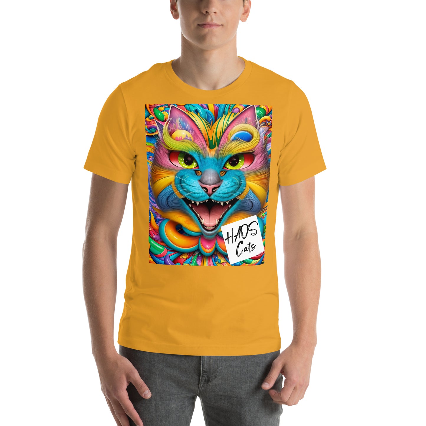 T-shirt unisex. Collezione - HAOS Cats, Design - ANDRBEL STUDIO