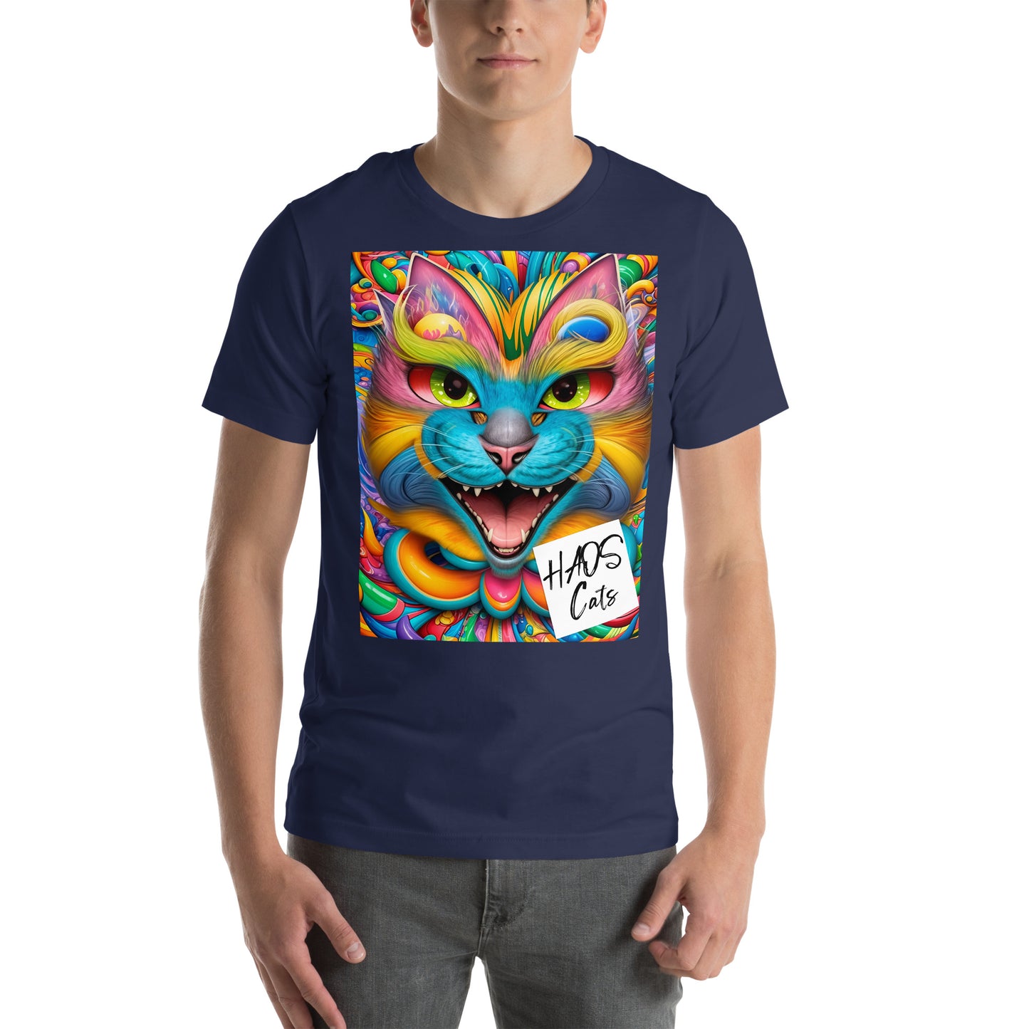 T-shirt unisex. Collezione - HAOS Cats, Design - ANDRBEL STUDIO