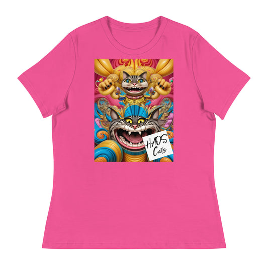 Women's Relaxed T-Shirt. Collection - HAOS Cats, Design - ANDRBEL STUDIO