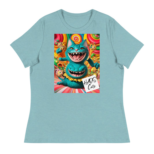Women's Relaxed T-Shirt. Collection - HAOS Cats, Design - ANDRBEL STUDIO