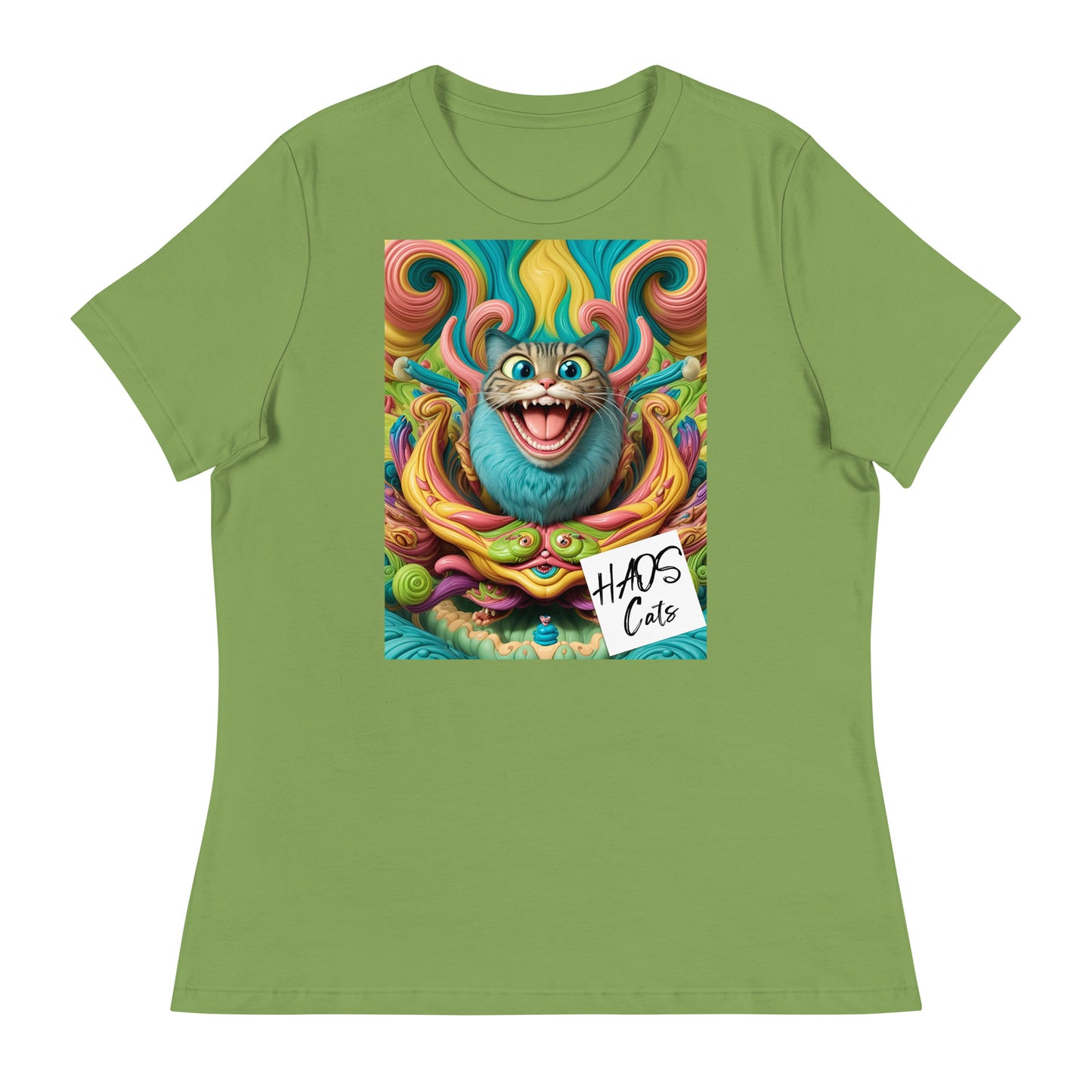 Women's Relaxed T-Shirt. Collection - HAOS Cats, Design - ANDRBEL STUDIO
