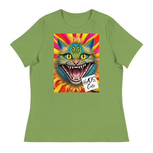 Women's Relaxed T-Shirt. Collection - HAOS Cats, Design - ANDRBEL STUDIO