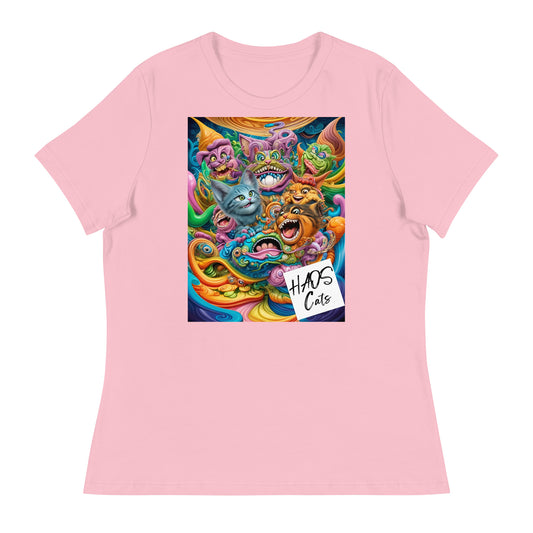 Women's Relaxed T-Shirt. Collection - HAOS Cats, Design - ANDRBEL STUDIO
