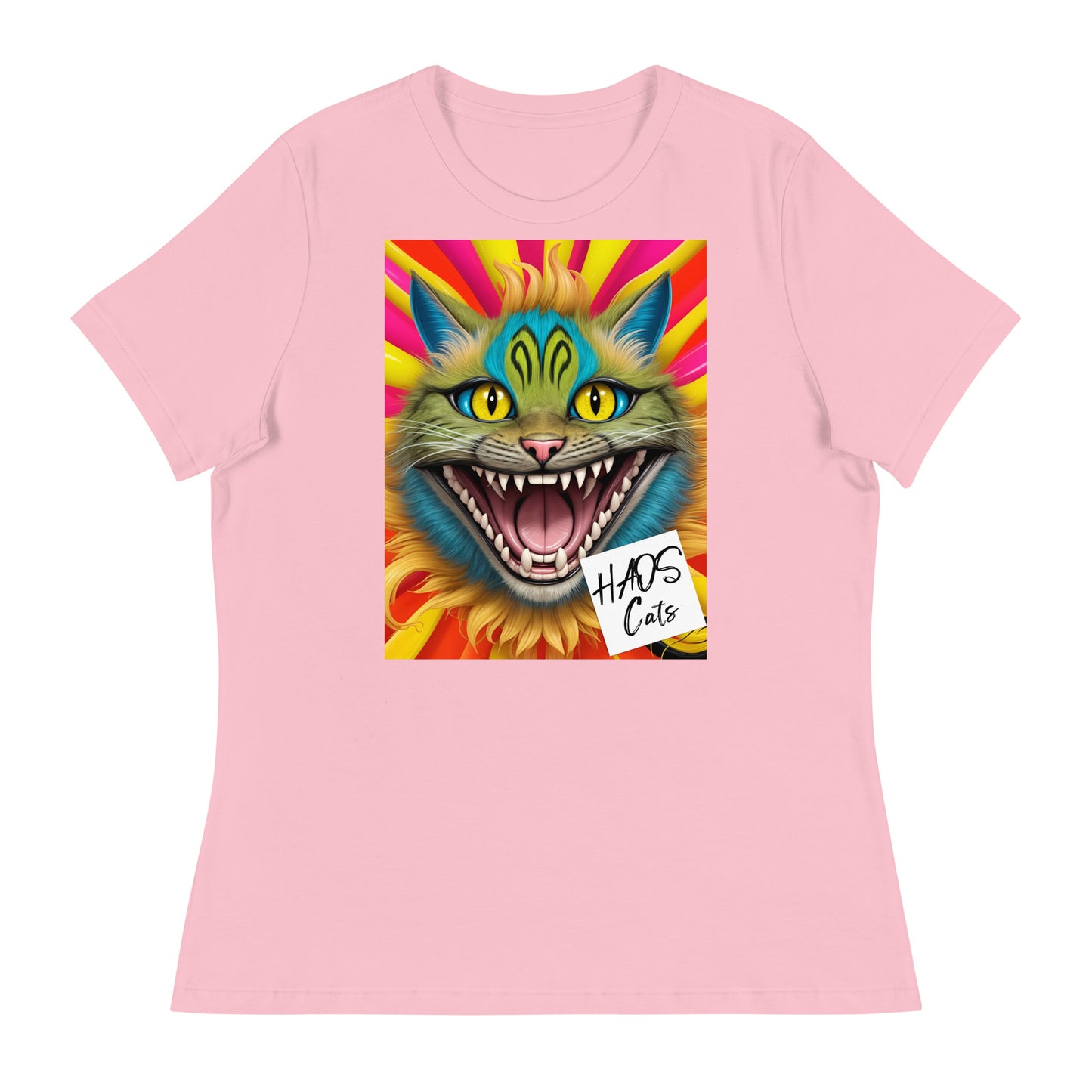 Women's Relaxed T-Shirt. Collection - HAOS Cats, Design - ANDRBEL STUDIO