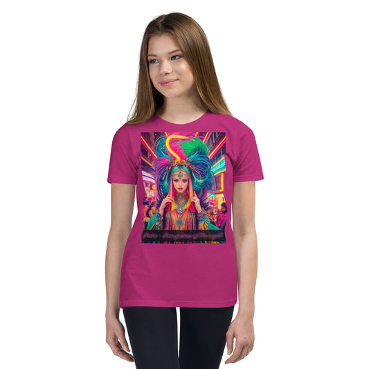 Youth Short Sleeve T-Shirt. Collection - Neoka-Neon fairies of the night, Design - ANDRBEL STUDIO