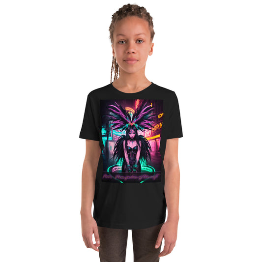 Youth Short Sleeve T-Shirt. Collection - Neoka-Neon fairies of the night, Design - ANDRBEL STUDIO