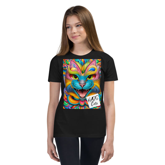Youth Short Sleeve T-Shirt. Collection - HAOS Cats, Design - ANDRBEL STUDIO