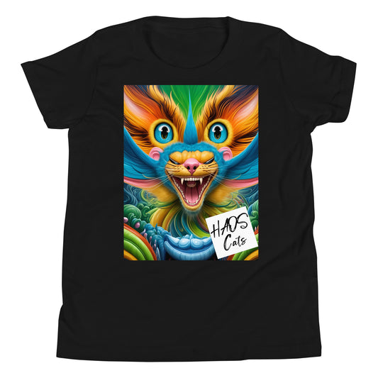 Youth Short Sleeve T-Shirt. Collection - HAOS Cats, Design - ANDRBEL STUDIO