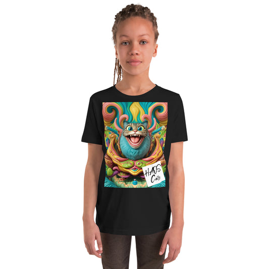 Youth Short Sleeve T-Shirt. Collection - HAOS Cats, Design - ANDRBEL STUDIO