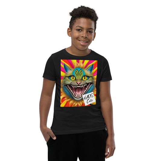 Youth Short Sleeve T-Shirt. Collection - HAOS Cats, Design - ANDRBEL STUDIO