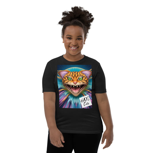 Youth Short Sleeve T-Shirt. Collection - HAOS Cats, Design - ANDRBEL STUDIO