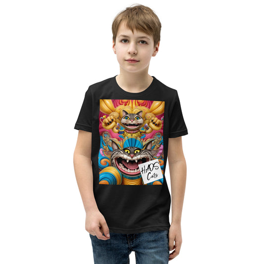 Youth Short Sleeve T-Shirt. Collection - HAOS Cats, Design - ANDRBEL STUDIO