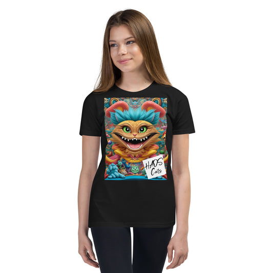 Youth Short Sleeve T-Shirt. Collection - HAOS Cats, Design - ANDRBEL STUDIO