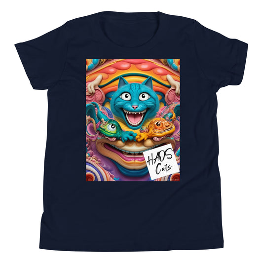 Youth Short Sleeve T-Shirt. Collection - HAOS Cats, Design - ANDRBEL STUDIO